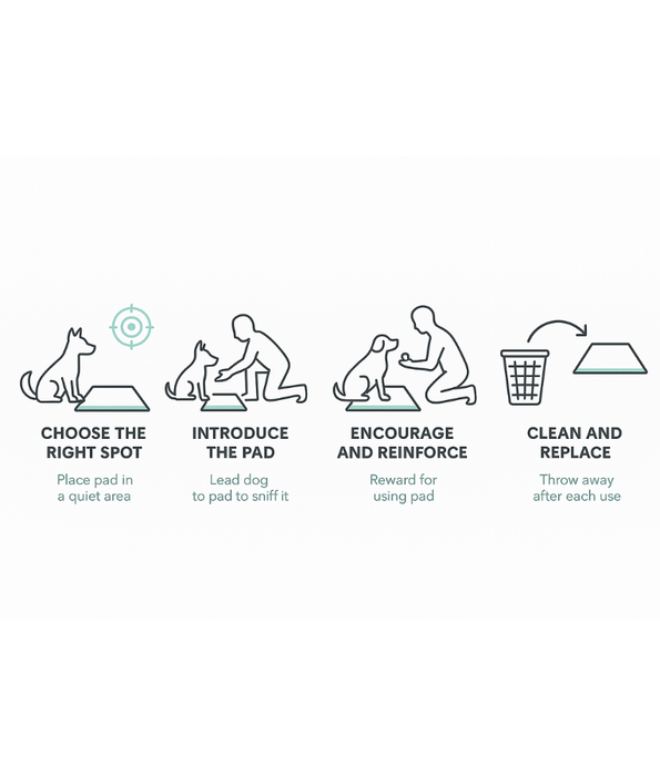 Midea Pet - Smart Mate Training Pads, 5-Layer Odor-Lock & Leak-Proof Absorption, Large 60×90 cm - 20 pcs