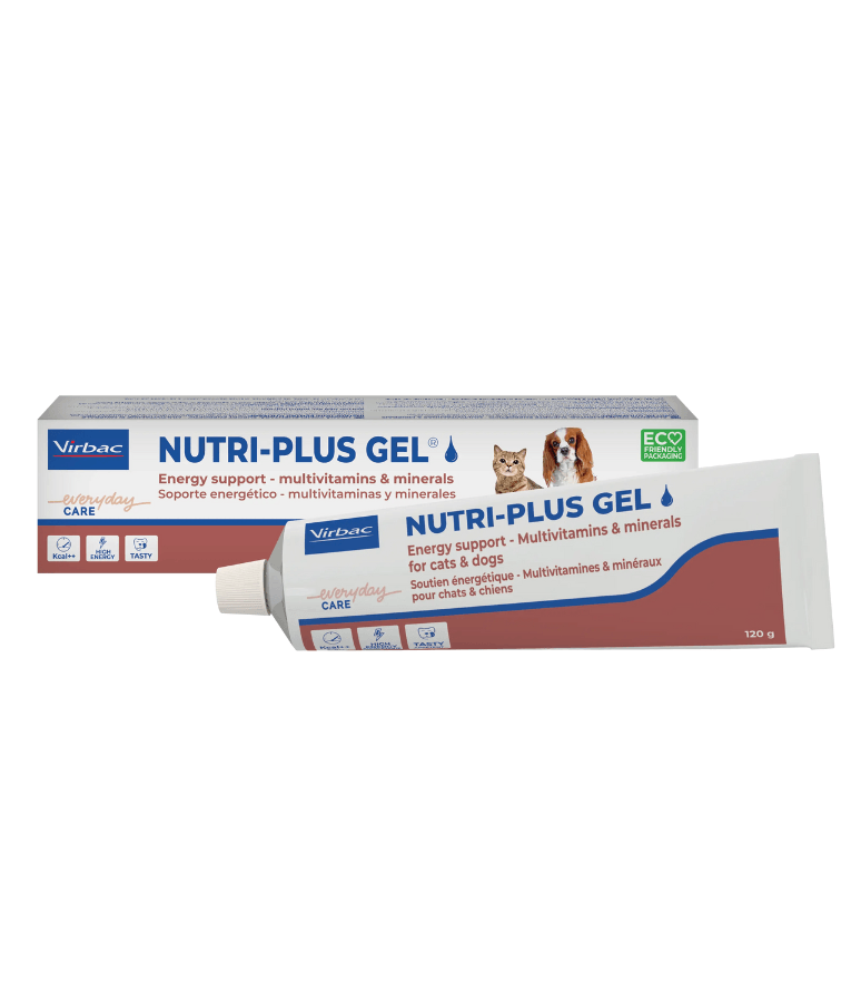 Virbac - Nutri-Plus Gel, High-Energy Multivitamin & Mineral Supplement for Dogs & Cats - 120g
