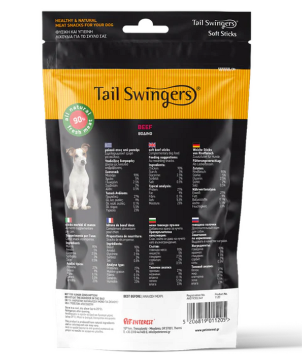 Tail Swingers - Soft Snacks Beef - Muscle Building Support Treats - 100g