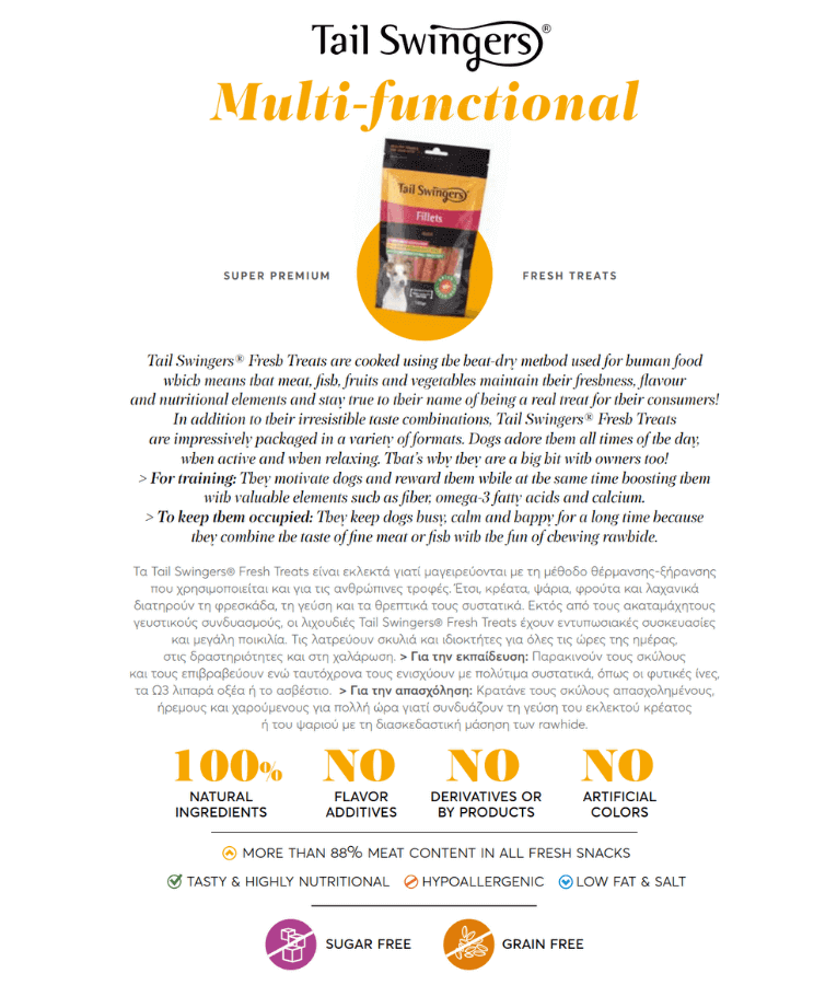 Tail Swingers - Duck Fillets – Monoprotein, Gastrointestinal Support - 100g