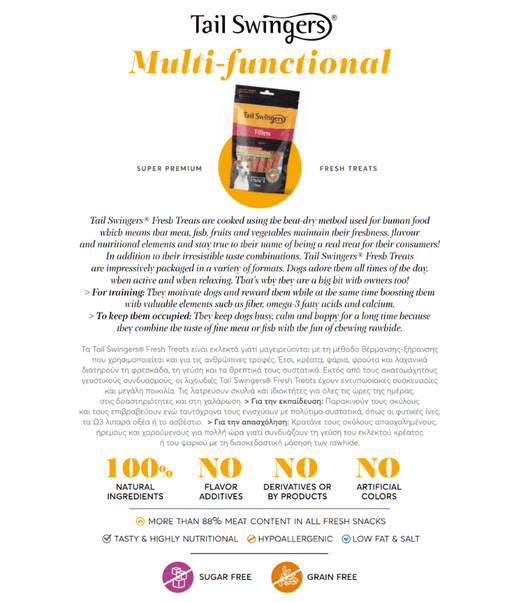 Tail Swingers - Duck Fillets – Monoprotein, Gastrointestinal Support - 100g