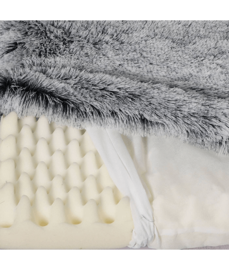 Tall Tails - Orthopedic Rectangular Dog Bed, Faux Fur Plush, Anti-Slip, Washable - Medium - Large