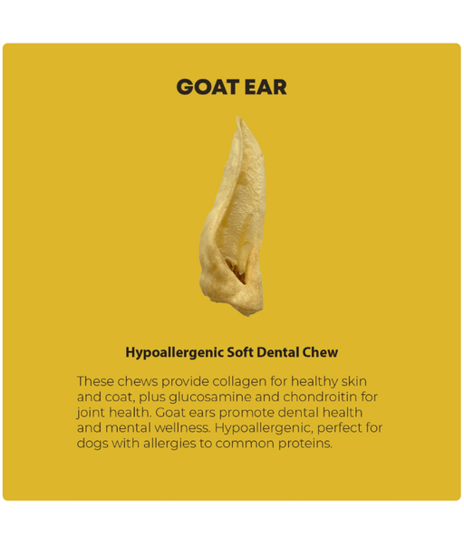 Nuff - Goat Ears - Hypoallergenic, Eco-Friendly Dental Chew - 2 Pcs