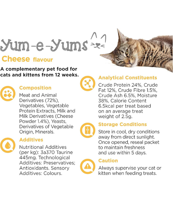Webbox - Yum-e-Yums Cheese Cat Treats 40g
