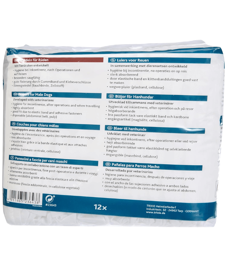 Trixie - Diapers For Male Dogs