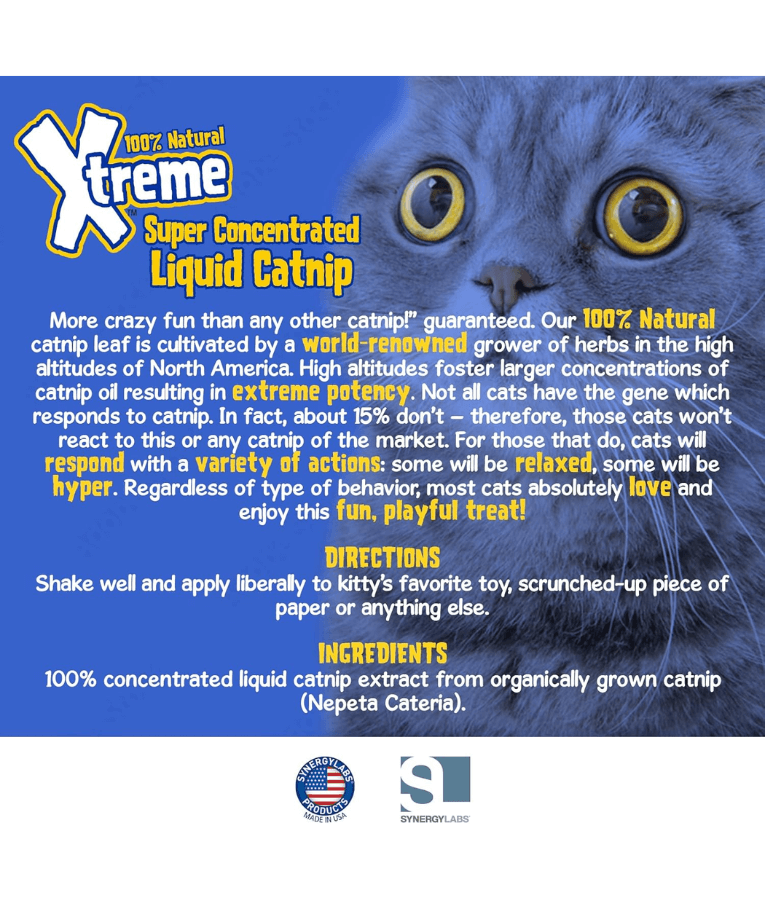 Synergy Labs - Xtreme, Super Concentrated Liquid Catnip For Cats - 118ml