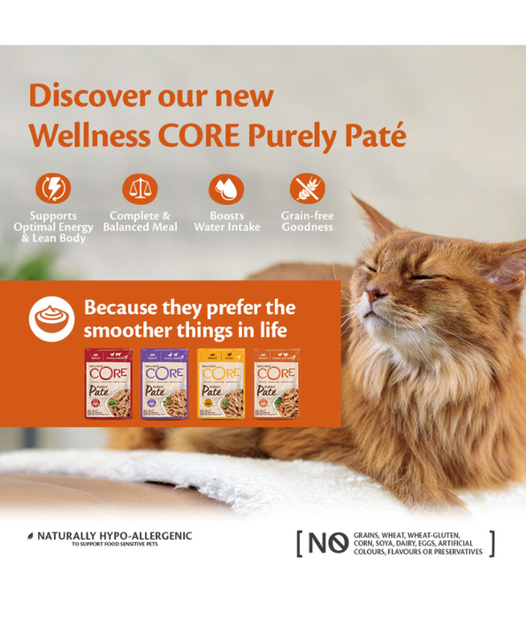 Wellness CORE - Purely Pate, Duck With Chicken Cat Wet Food - 85g