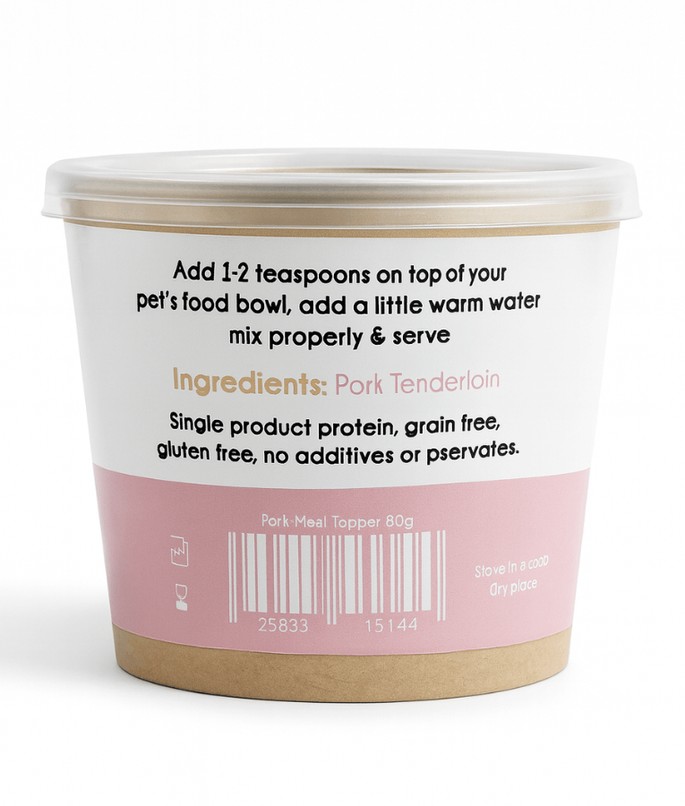 The Pet Bistro Meal Topper Pork Recipe, for Dogs and Cats, 80 g