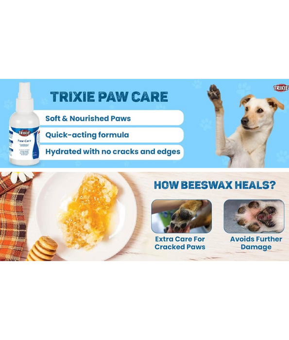 Trixie - Paw-Care Spray for Dogs & Cats, With Beeswax & Aloe Vera - 50ml