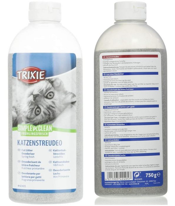 Trixie - Simple’n’Clean Cat Litter Deodorizer, Odour Neutralizer for All Types of Cat Litter - 750g