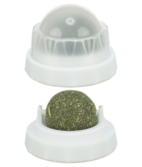 Trixie - Catnip Ball with Stand, Wall-Mountable Cat Toy for Cats ‎- 5 x 5 x 5 cm, 40 g