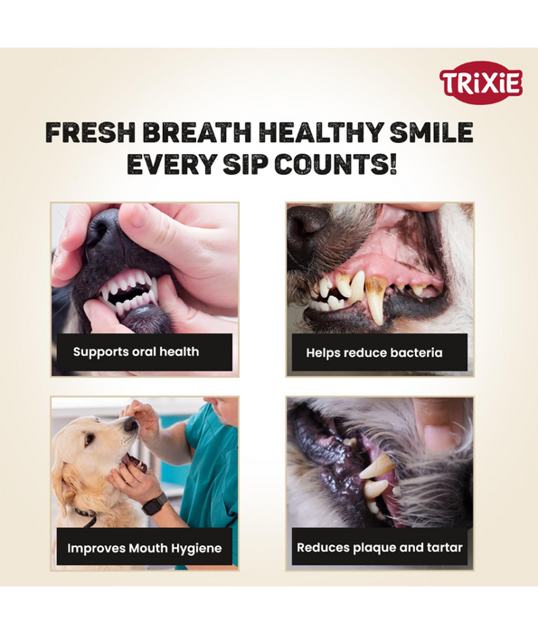 Trixie - Apple Flavoured Water Additive Dental Care Liquid for Dogs and Cats 300 ml
