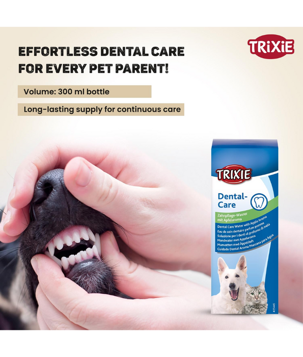 Trixie - Apple Flavoured Water Additive Dental Care Liquid for Dogs and Cats 300 ml