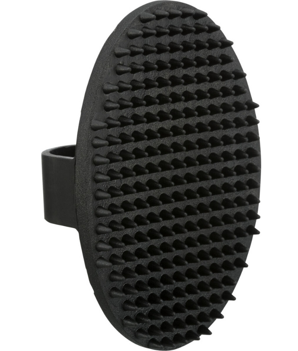 Trixie - Massage & Shine Rubber Brush with Hand Loop, For Long-Haired Dogs & Cats - 8 × 13 cm