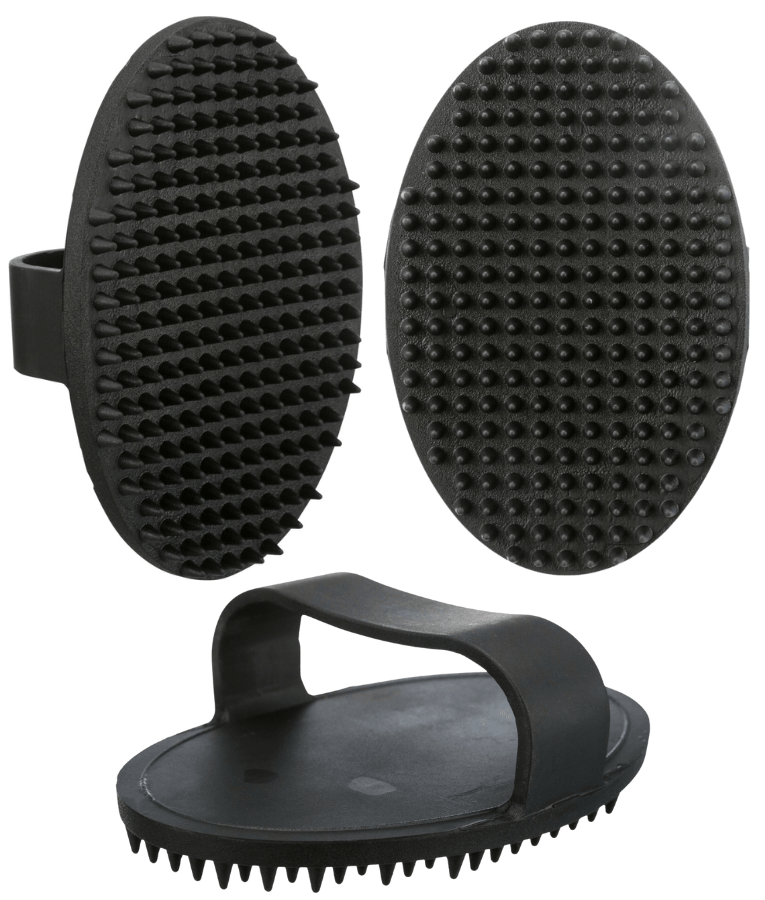Trixie - Massage & Shine Rubber Brush with Hand Loop, For Long-Haired Dogs & Cats - 8 × 13 cm