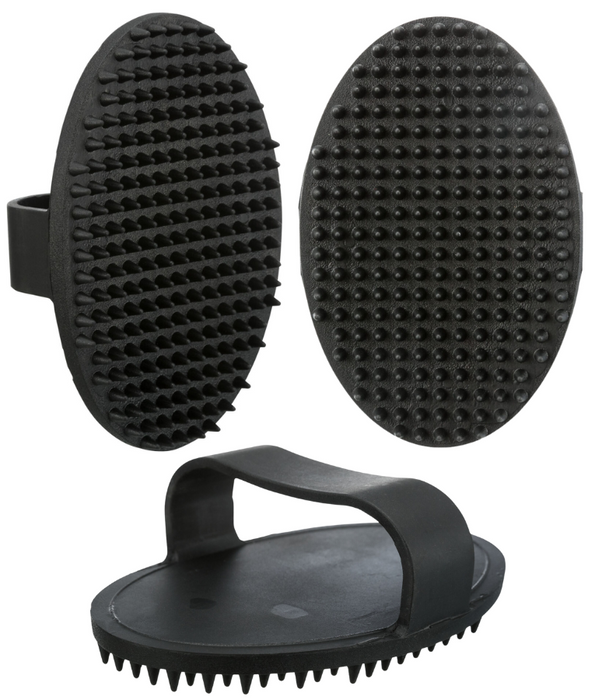 Trixie - Massage & Shine Rubber Brush with Hand Loop, For Long-Haired Dogs & Cats - 8 × 13 cm