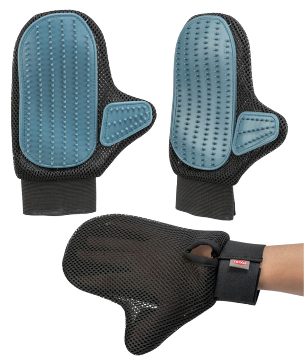 Trixie - Fur Care Glove, Massage & Shine Grooming Mitt for Dogs & Cats - 18 × 24 cm
