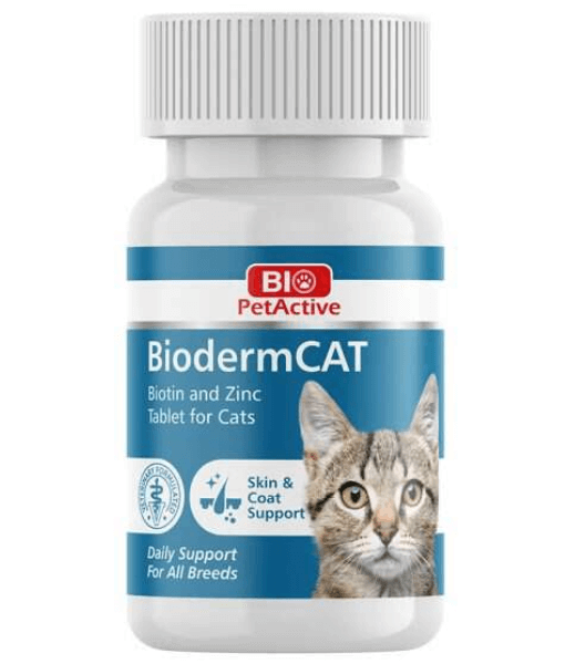 Bio Pet Active Bio Derm Biotin and Zinc Tablets For Cats 30 Gr. - 100 tablets (Skin & Coat)