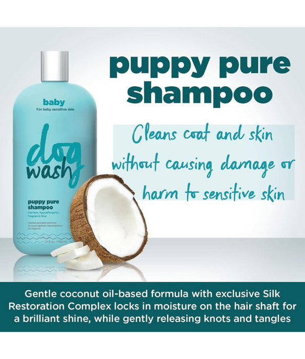 Synergy Labs - Baby, Puppy Pure Shampoo, Tearless, Hypoallergenic, Fragnance-free - 709ml