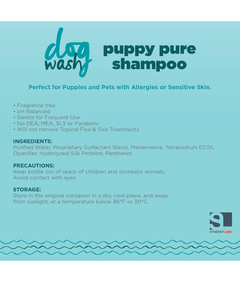Synergy Labs - Baby, Puppy Pure Shampoo, Tearless, Hypoallergenic, Fragnance-free - 354 ml -709 ml