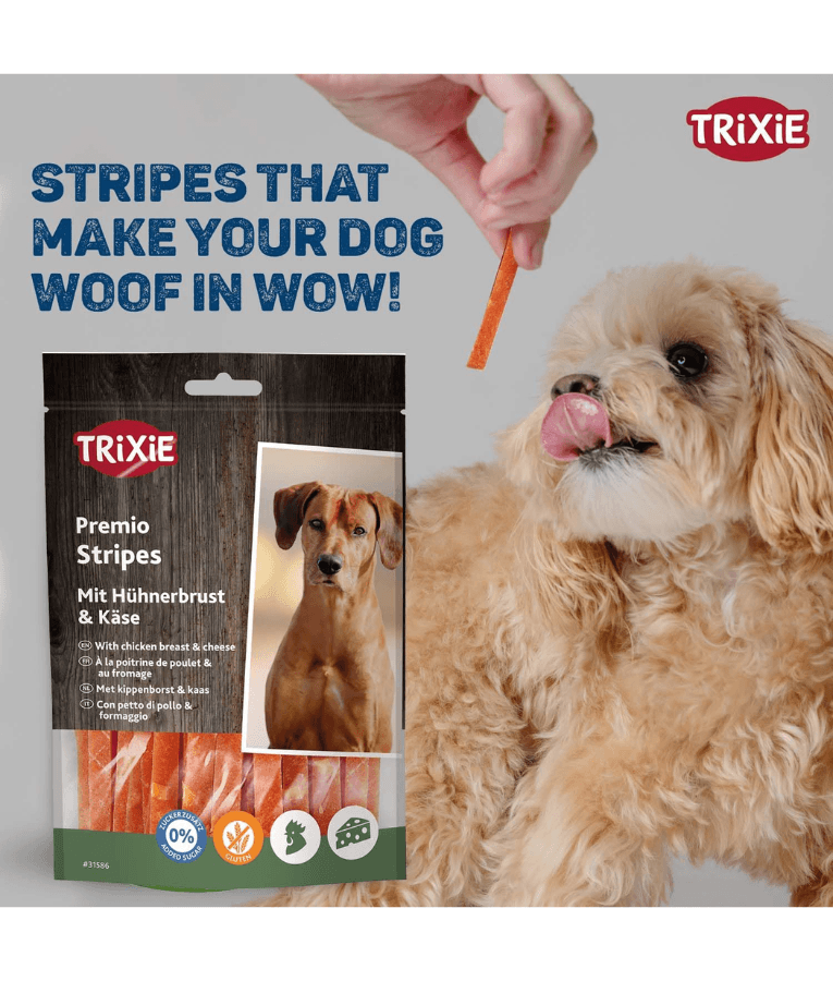 Trixie - Premio Stripes, Lamb, High Protein, Gluten-Free, No Added Sugar Dog Treats - 100 g