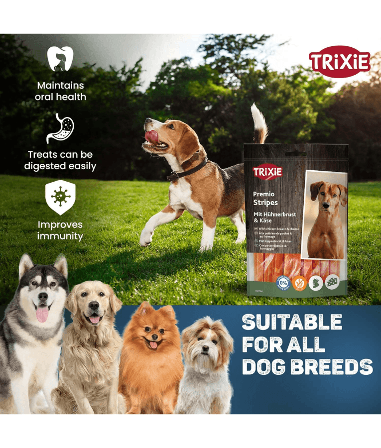 Trixie - Premio Stripes, Lamb, High Protein, Gluten-Free, No Added Sugar Dog Treats - 100 g