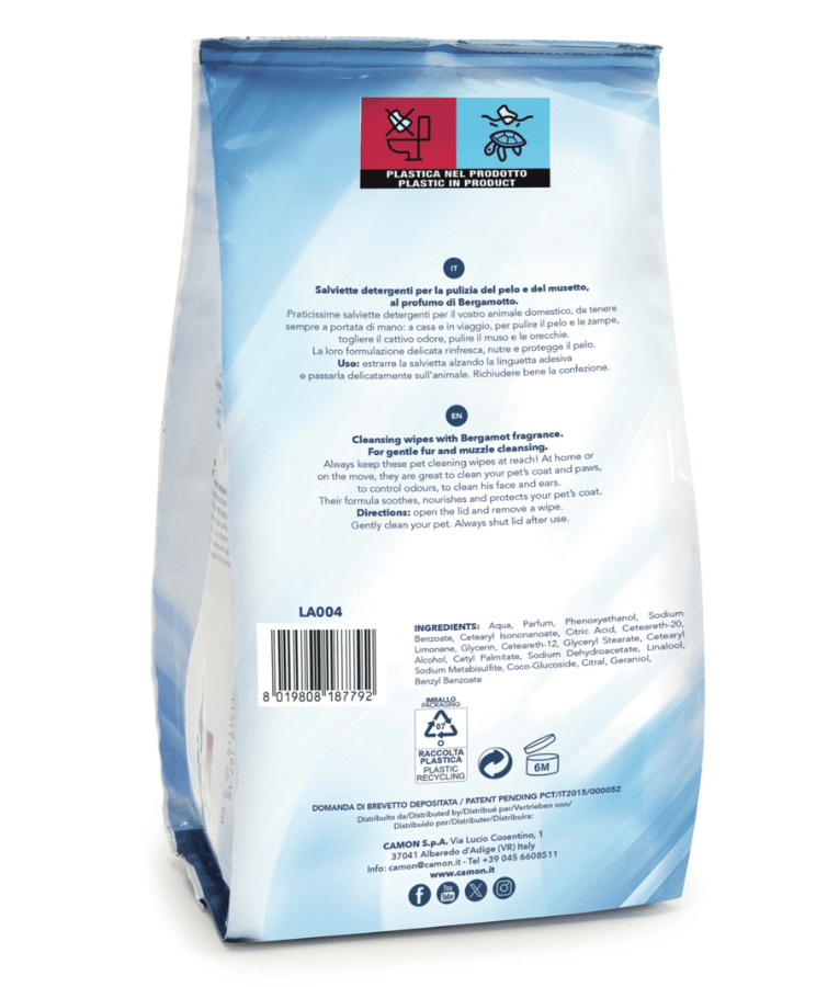 Camon Salviette Cleansing Wipes With Bergamot Fragrance 100 Sheets