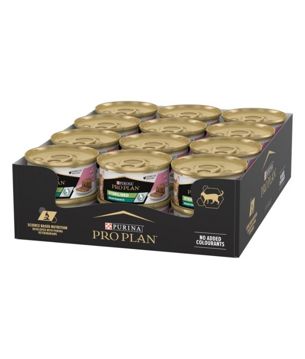 Purina - Pro Plan, Sterilised Adult Maintenance, Wet Cat Food, Terrine Rich in Tuna & Salmon - 85g