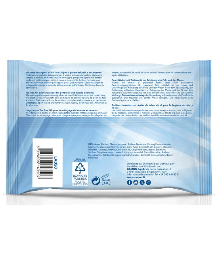 Camon Salviette Tea Tree Oil Cleaning Wipes 40 Sheets
