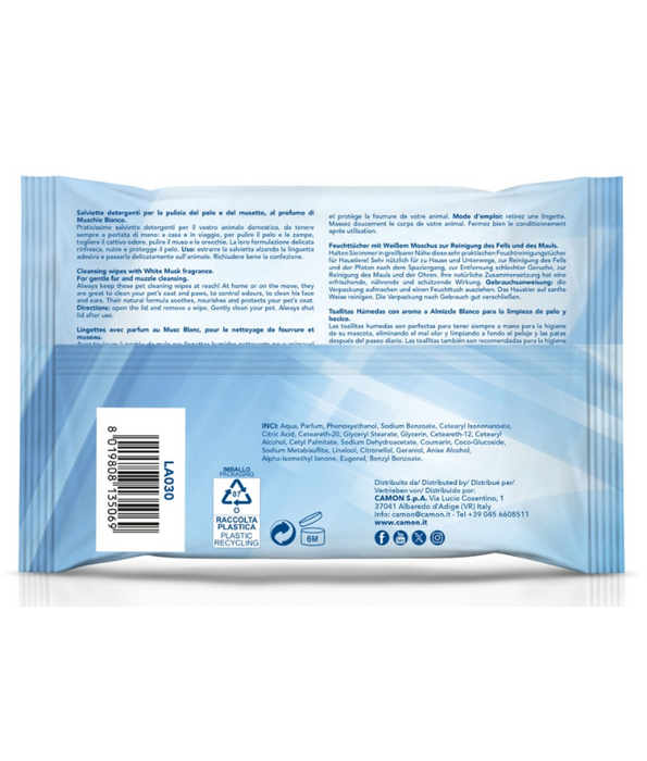 Camon Salviette White Musk Wipes 40 Sheets