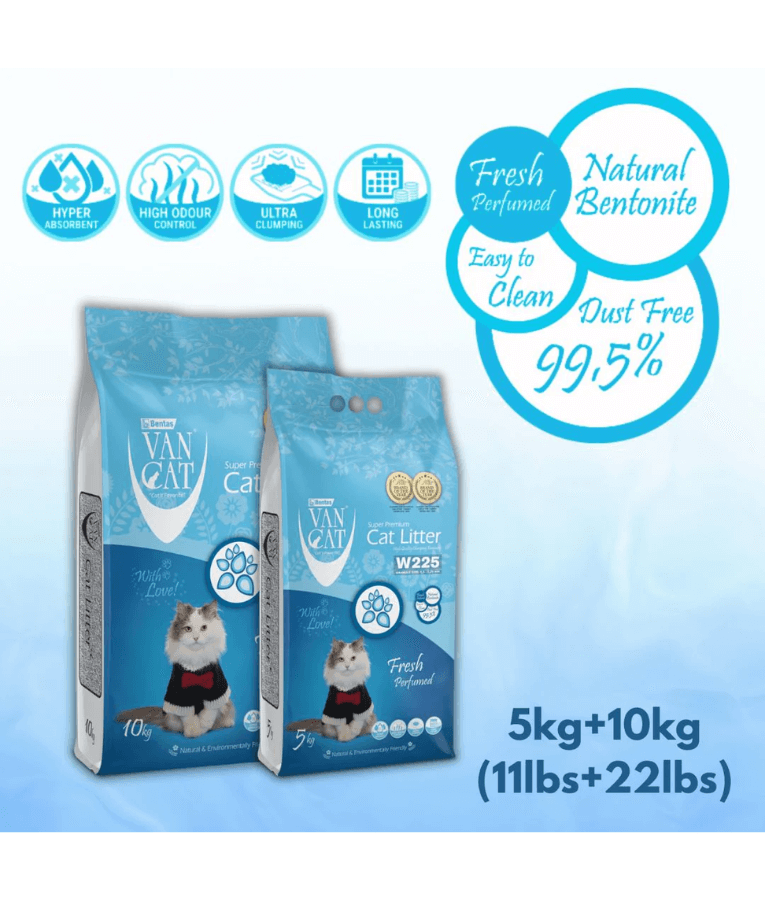 VanCat - Fresh Scent Clumping Cat Litter, High Odor Control - 5kg, 10kg