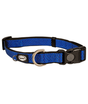 Duvo+ – EXPLOR East Nylon Dog Collar, Blue, Weather-Resistant & Reflective – S & XL