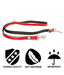 Duvo+ – EXPLOR West Duo Leash, Red, Woven Nylon, Adjustable & Hands-Free – XXL with symbols for durable quality, soft neoprene, and waterproof.