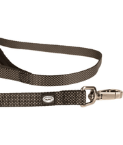 Duvo+ – EXPLOR East Nylon Dog Leash, Black, Weather-Resistant – XL, showcasing durable woven nylon and neoprene handle.
