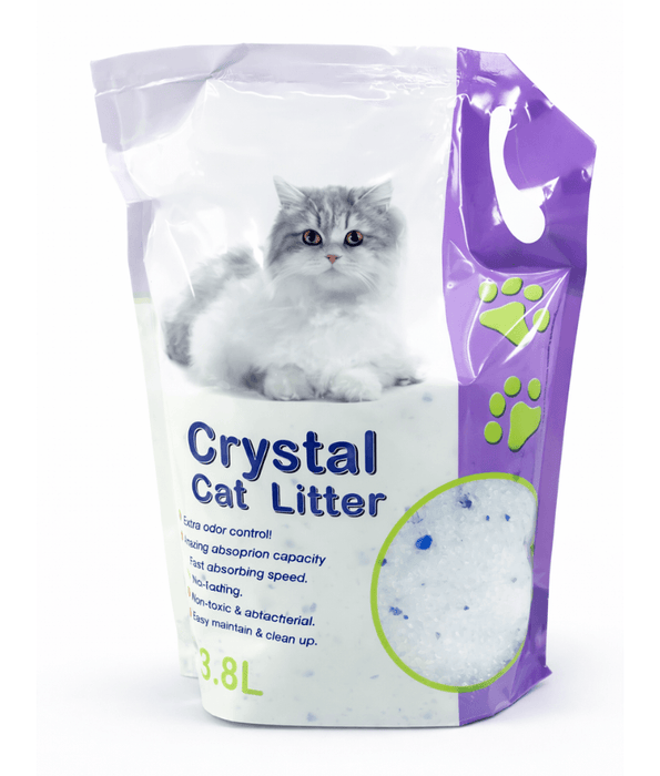 MideaPet – Crystal Cat Litter, Unscented, Dust Free & High Absorption 3.8L - 5L