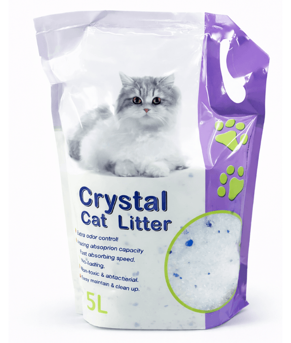 MideaPet – Crystal Cat Litter, Unscented, Dust Free & High Absorption 3.8L - 5L