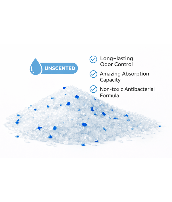 MideaPet – Crystal Cat Litter, Unscented, Dust Free & High Absorption 3.8L - 5L