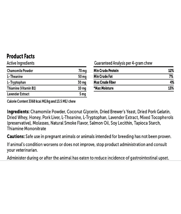 Synergy Labs - Veterinary Formula Solutions, Pet Calm Plus Supplement For Dogs - 30 Soft Chews