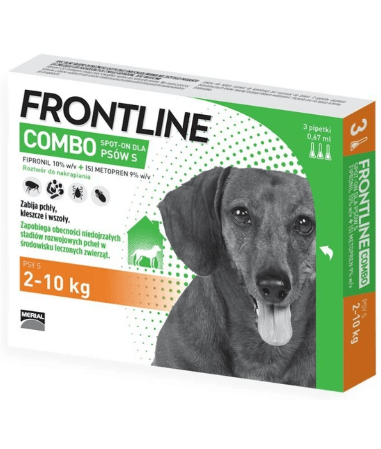 Frontline Combo Dog Spot On Treatment, Flea & Tick Protection - Small 2-10kg - Single Pipette or Box of 3