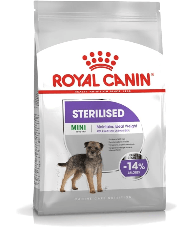Royal Canin - Sterilised Mini Dog Food – Weight Control for Neutered Mini & Small Breeds – 3 kg packaging