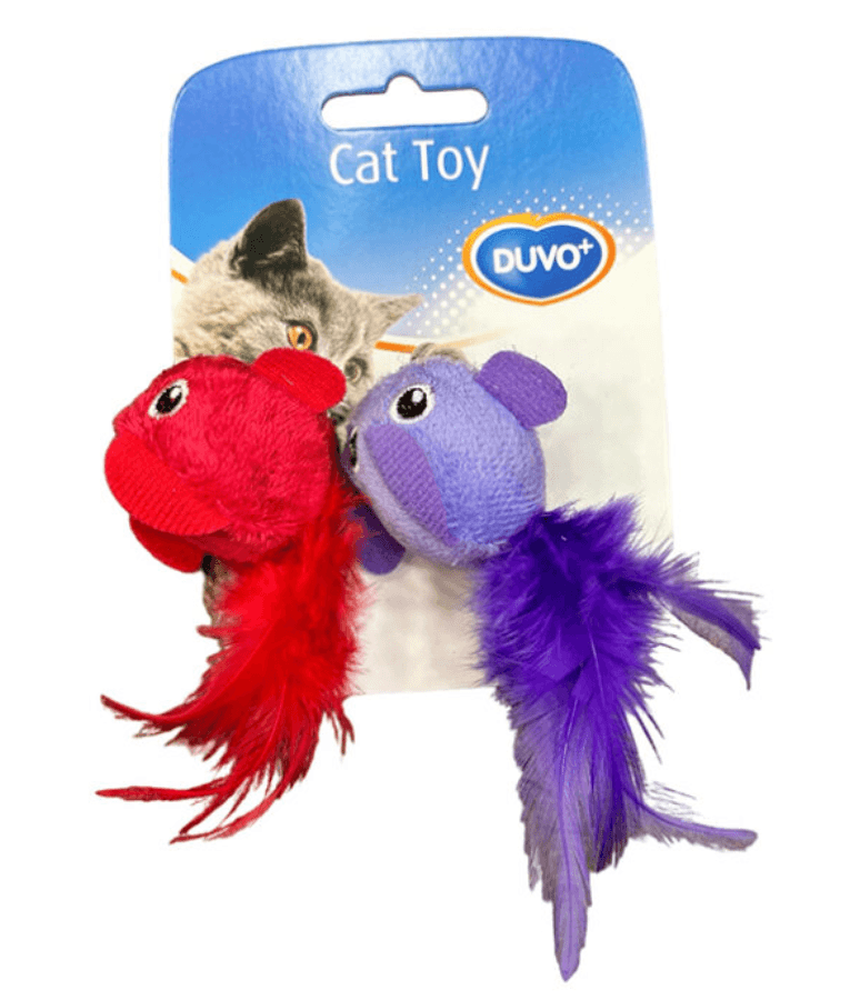 Duvo - Assortment Birds with Feather 2Pcs