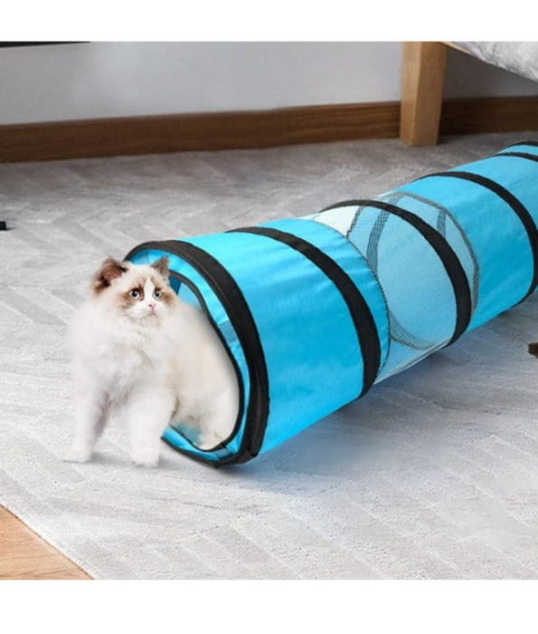 Pawise – Popup Play Cat Tunnel – Foldable, Detachable Play Tube – 83 x 26.5 cm