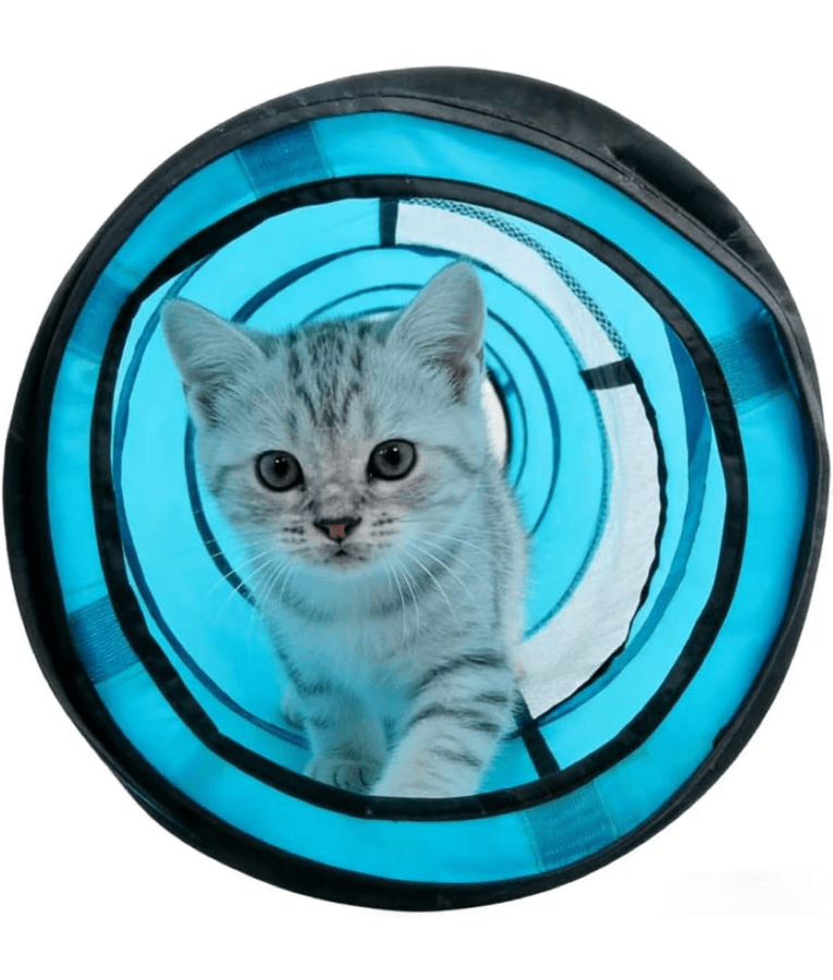 Pawise – Popup Play Cat Tunnel – Foldable, Detachable Play Tube – 83 x 26.5 cm