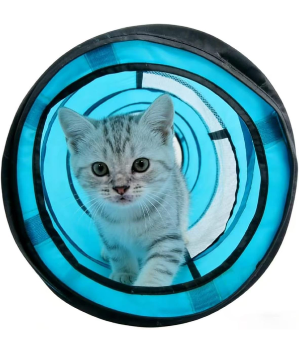 Pawise – Popup Play Cat Tunnel – Foldable, Detachable Play Tube – 83 x 26.5 cm