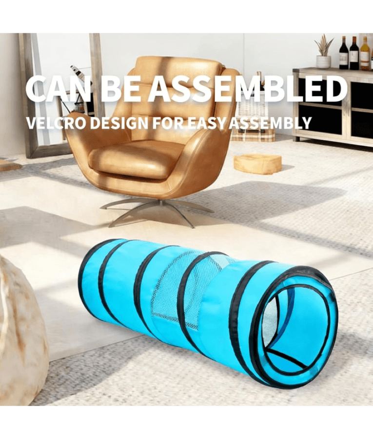 Pawise – Popup Play Cat Tunnel – Foldable, Detachable Play Tube – 83 x 26.5 cm