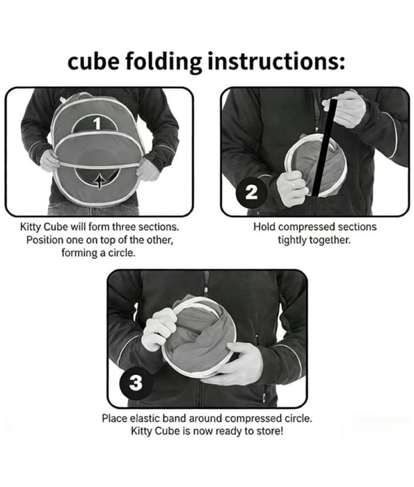 Pawise – Popup Play Cat Tunnel – Foldable, Detachable Play Tube – 83 x 26.5 cm