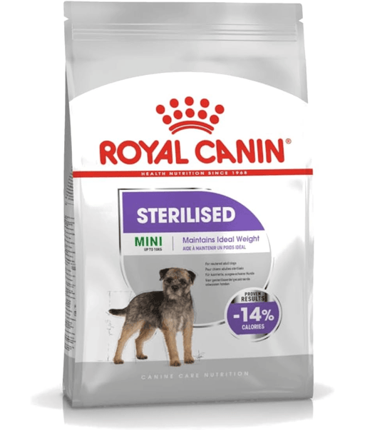 Royal Canin - Sterilised Mini Dog Food – Weight Control for Neutered Mini & Small Breeds – 3 kg packaging