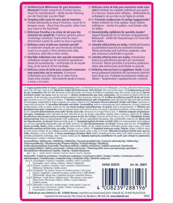 Vitakraft - Milky Melody, Lickable Creamy Tubes With Cheese - 7 Tubes x 10g