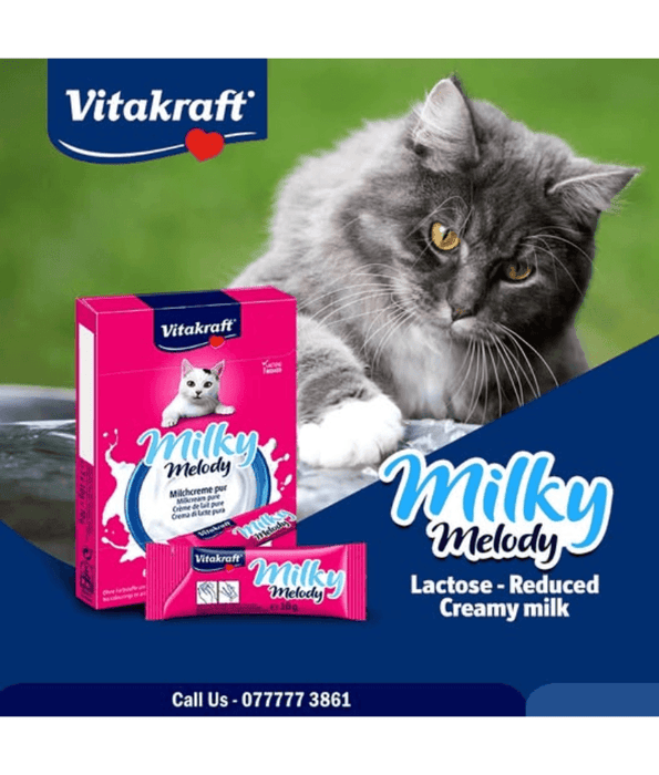 Vitakraft - Milky Melody, Lickable Creamy Tubes With Pure Milk - 7 Tubes x 10g
