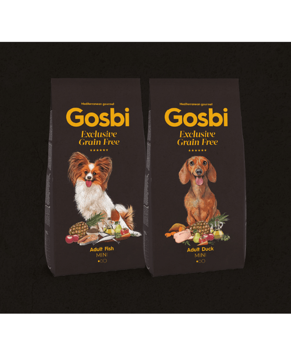 Gosbi - Exclusive Grain Free, Hypoallergenic, Duck Adult Dry Dog Food For Small and Mini Breeds - 2kg